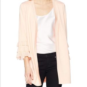 💫NWT💫CALVIN KLEIN Long Cardigan w/ 3 Tier Ruffle